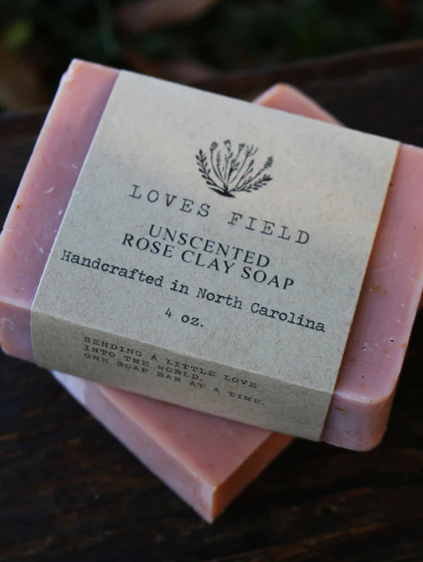 Uncensored Rose Soap 5oz front view, palm-free, handcrafted in North Carolina, gentle and unscented, suitable for sensitive skin